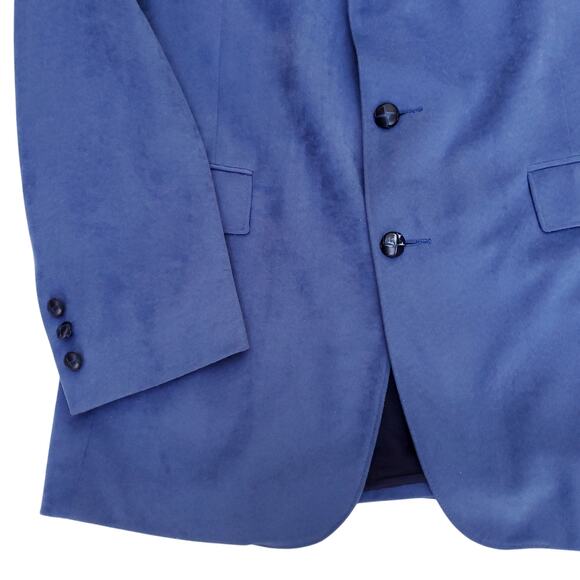 Vintage Pagano West Blue Polyester Western Blazer Jacket Sport Coat 42L - Picture 5 of 12